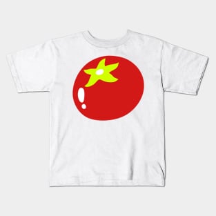 Red Tomato Emoticon Kids T-Shirt